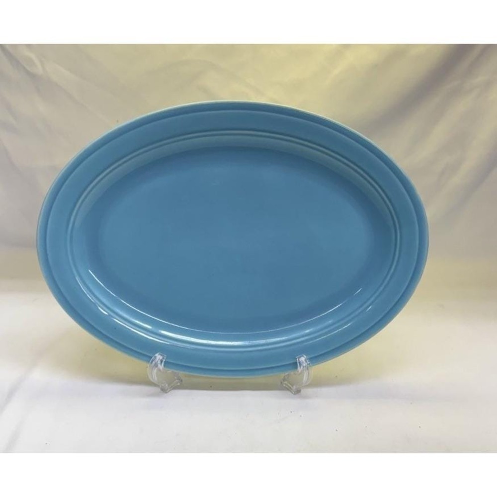 Vintage Vernon Ware Early California Turquoise Serving Platter 12.5"